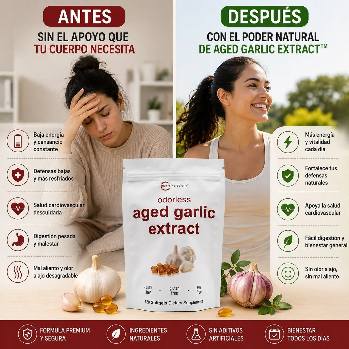 AGED GARLIC EXTRACT  Extracto de Ajo Envejecido Sin Olor